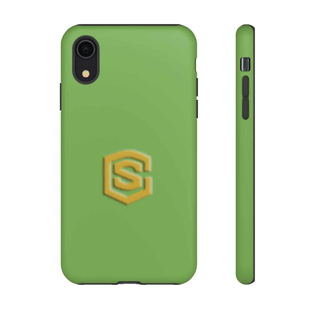 Light Green Tough Cases Gold Logo