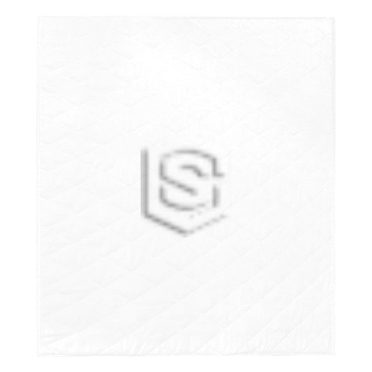 White Quilt with White Logo Custom Quilt  70" x 80"