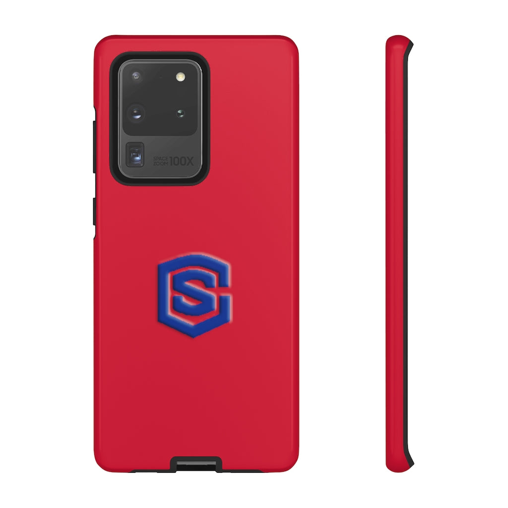 Red Tough Cases Blue Logo
