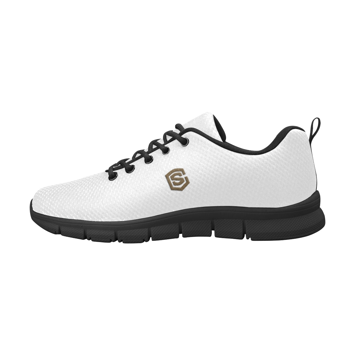 brown logo Men's Breathable Running Shoes (Model 055)