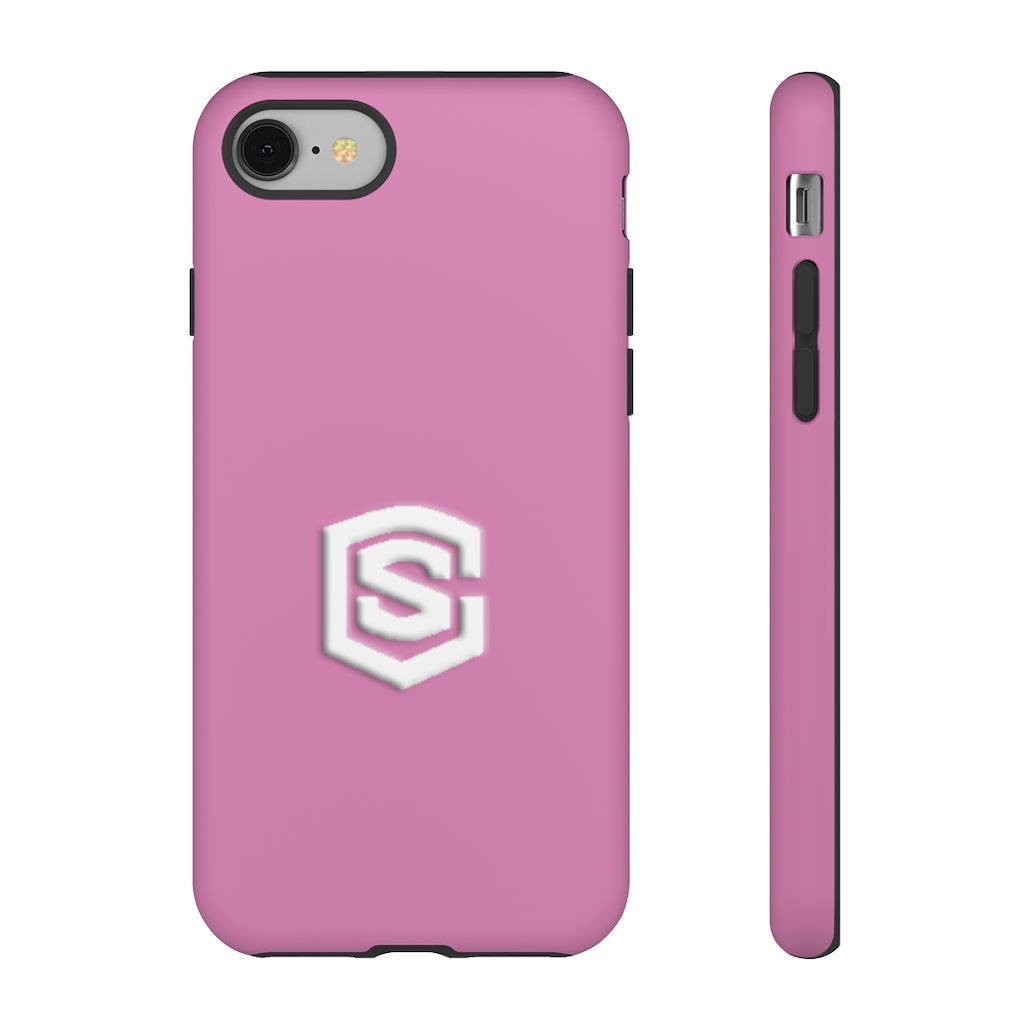 Pink Tough Cases White Logo