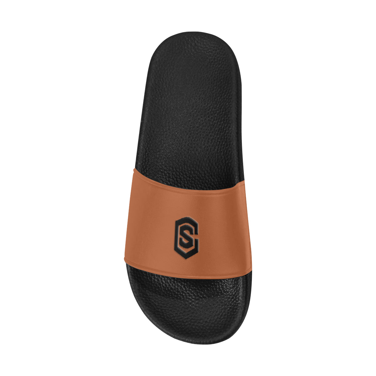 black logo Men's Slide Sandals (Model 057)