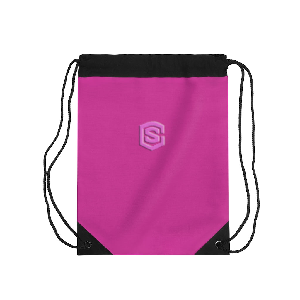 Pink Drawstring Bag Pink logo