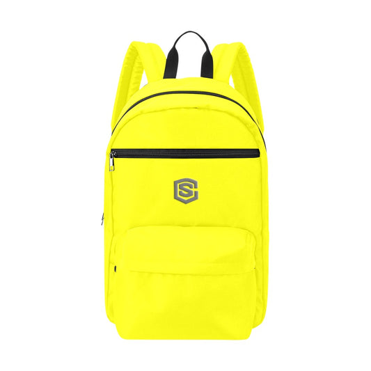 Yellow Travel Backpack With Grey Logo Travel Backpack(Large Capacity)(Model 1691)
