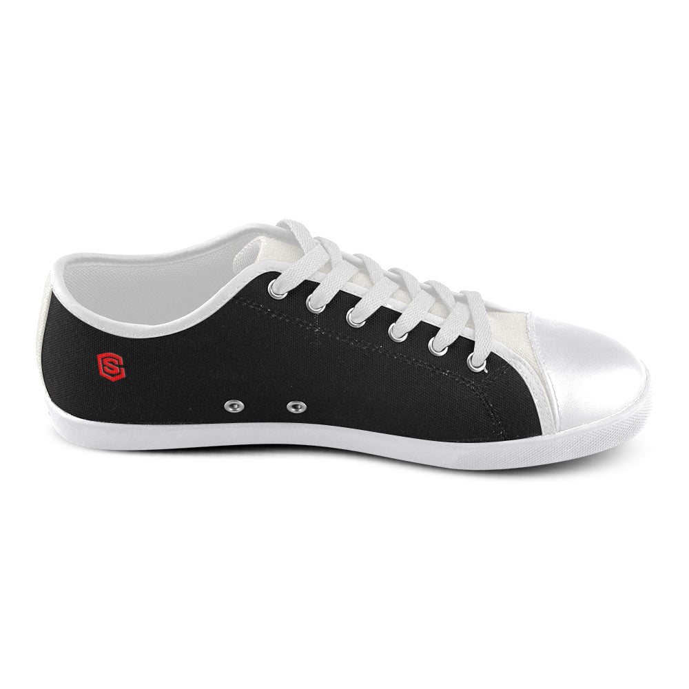 Red Logo Men's Canvas Shoes (Model 016)