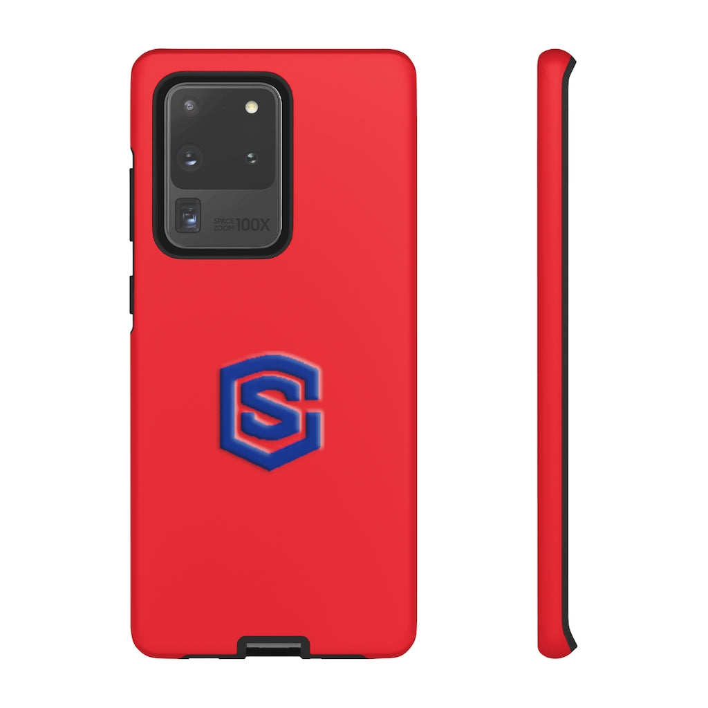 Red Tough Cases Blue Logo