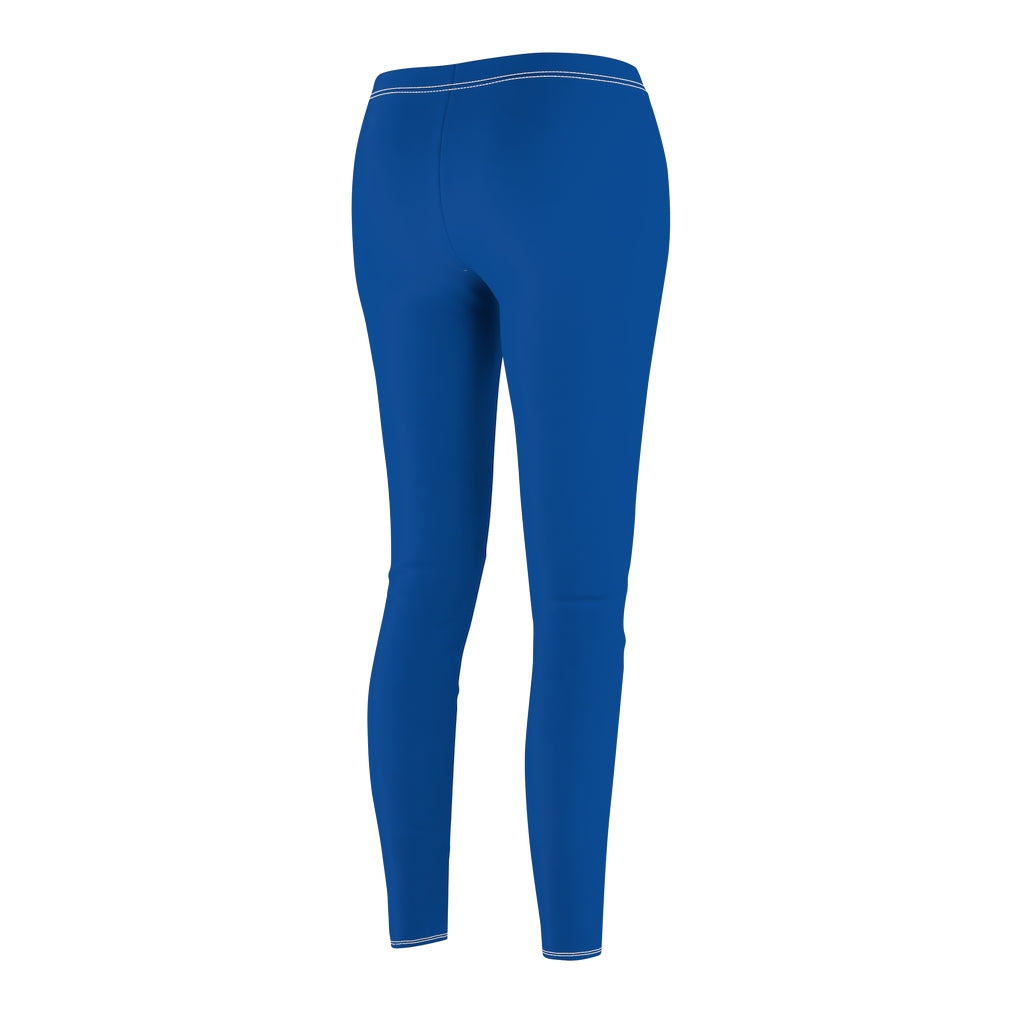 Blue Women's Cut & Sew Casual Leggings Pink logo