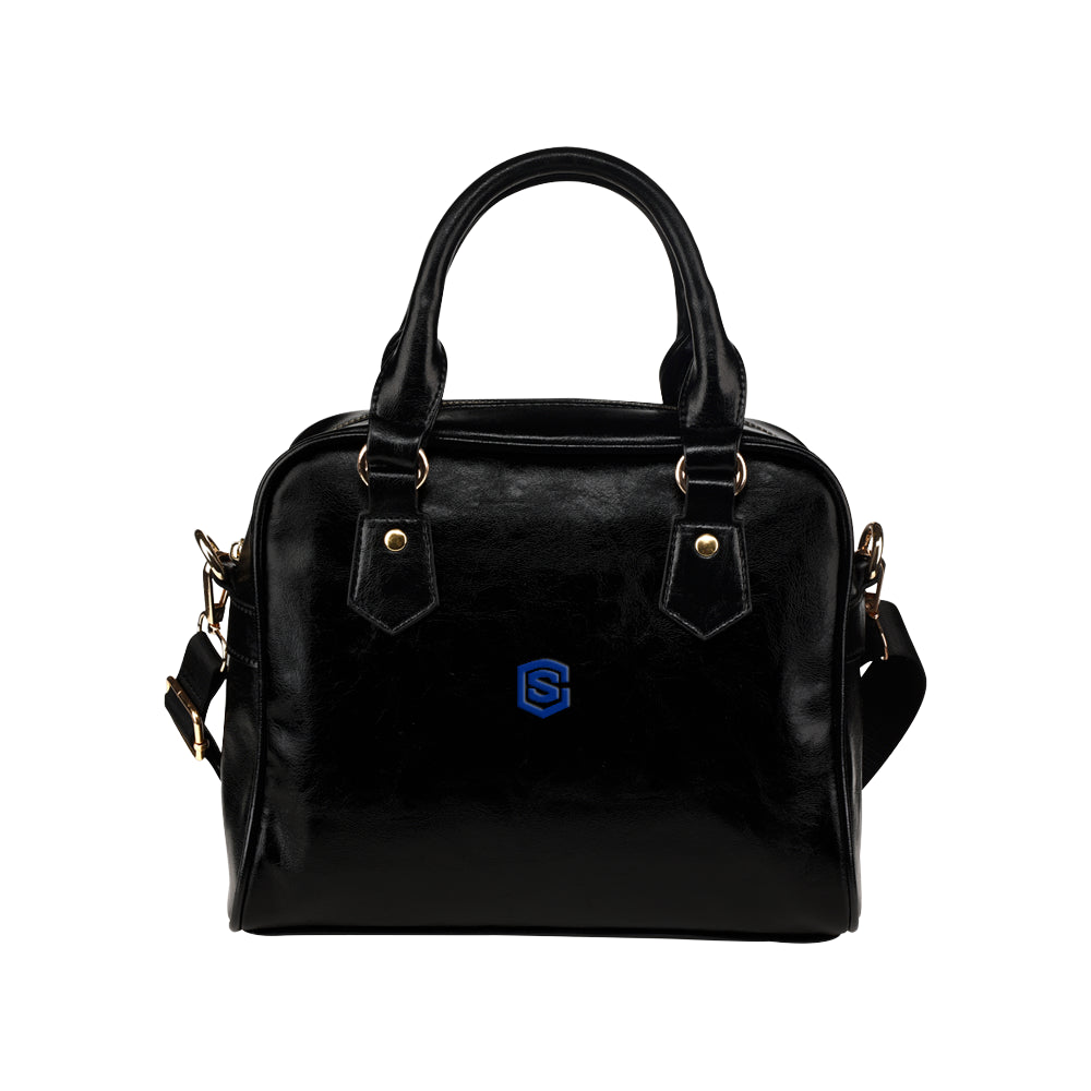 BLACK Shoulder Handbag blue logo Shoulder Handbag (Model 1634)