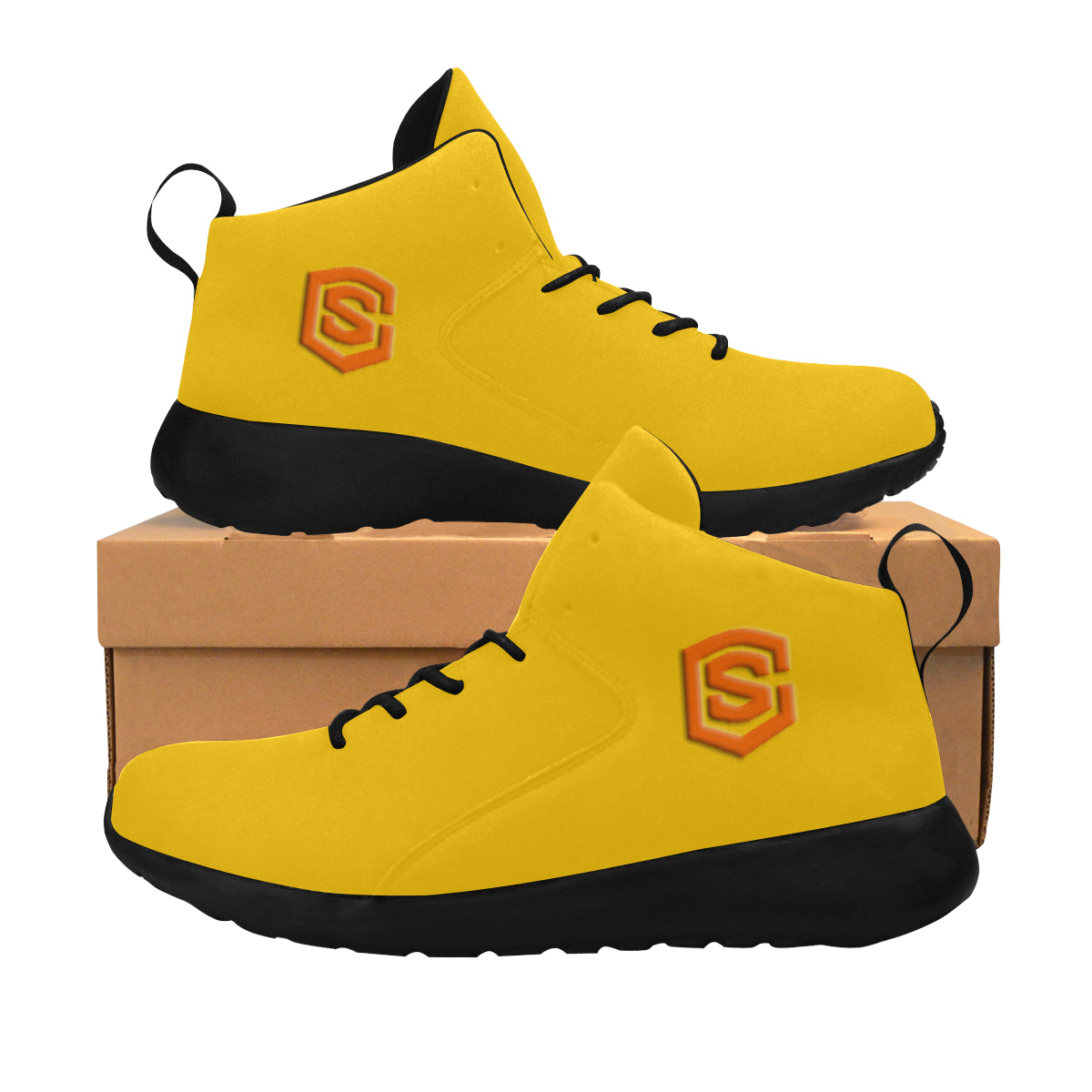 orange logo Men's Chukka Training Shoes (Model 57502)