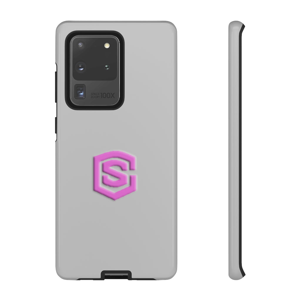 Silver Tough Cases Pink Logo