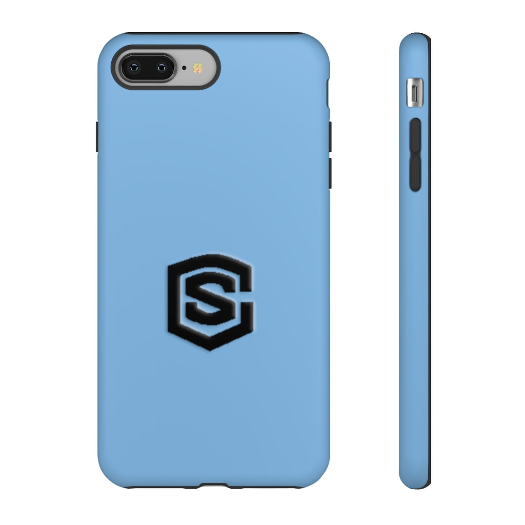 Blue Tough Cases Black Logo