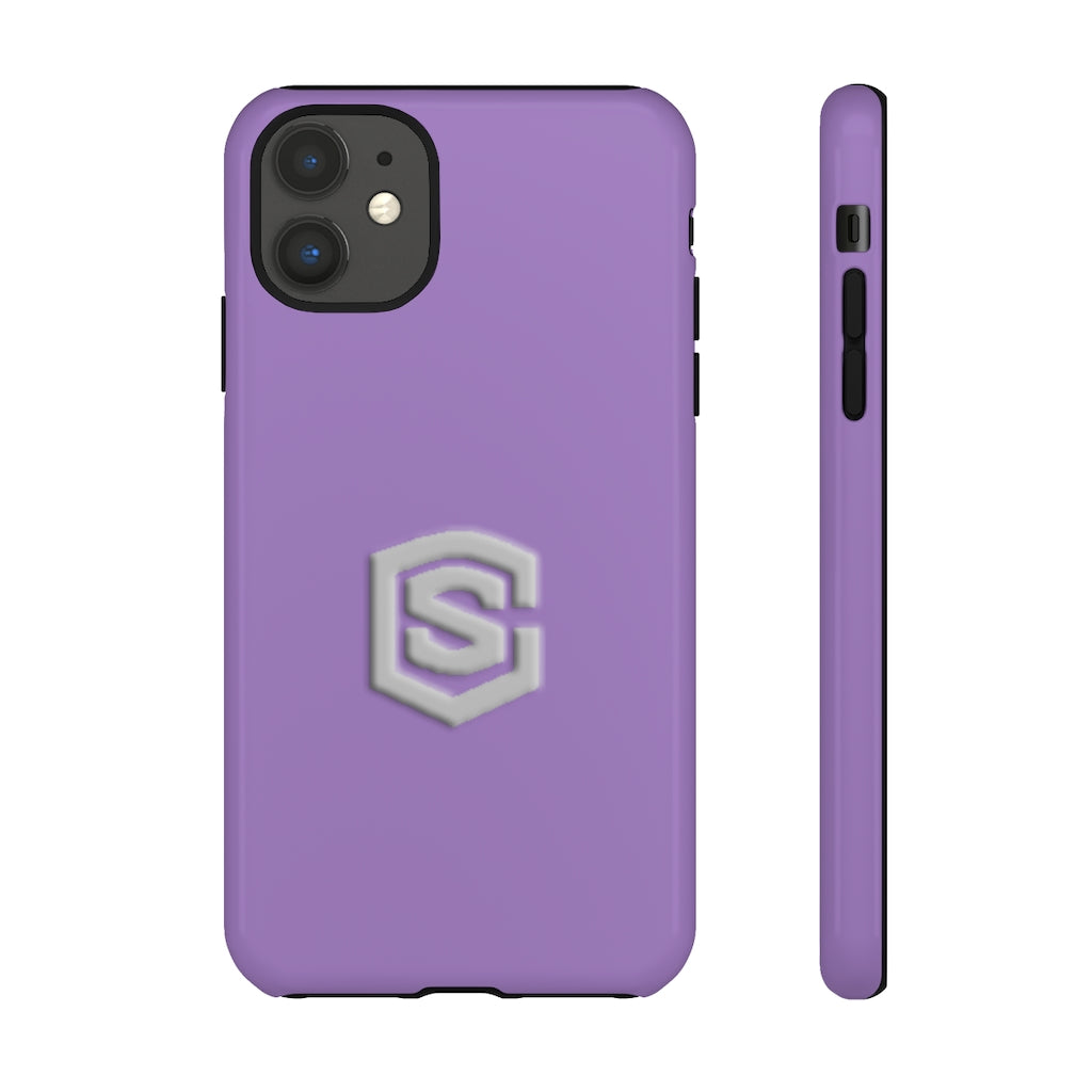 Purple Tough Cases Silver Logo