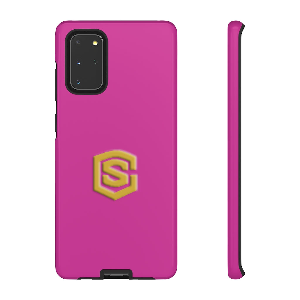 Pink Tough Cases Gold Logo