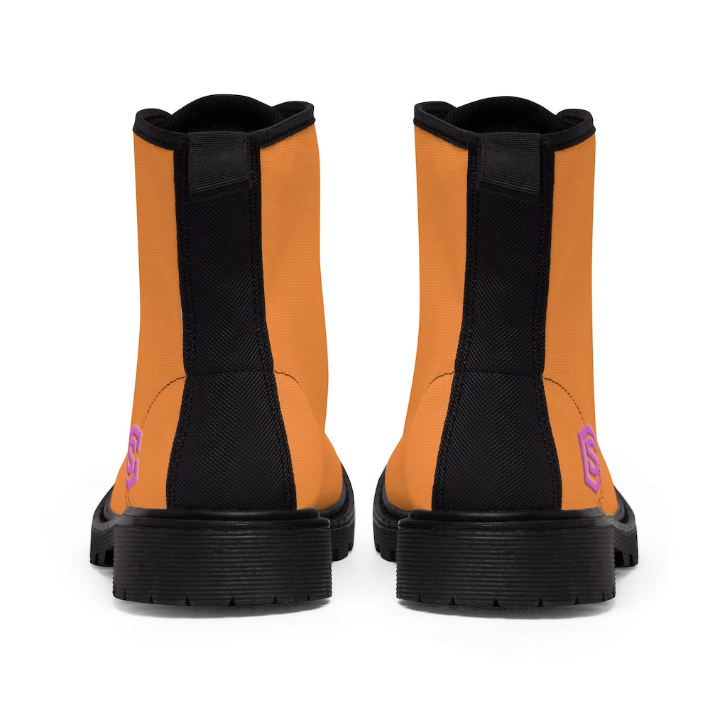 Orange Men's Canvas Boots Violet Logo
