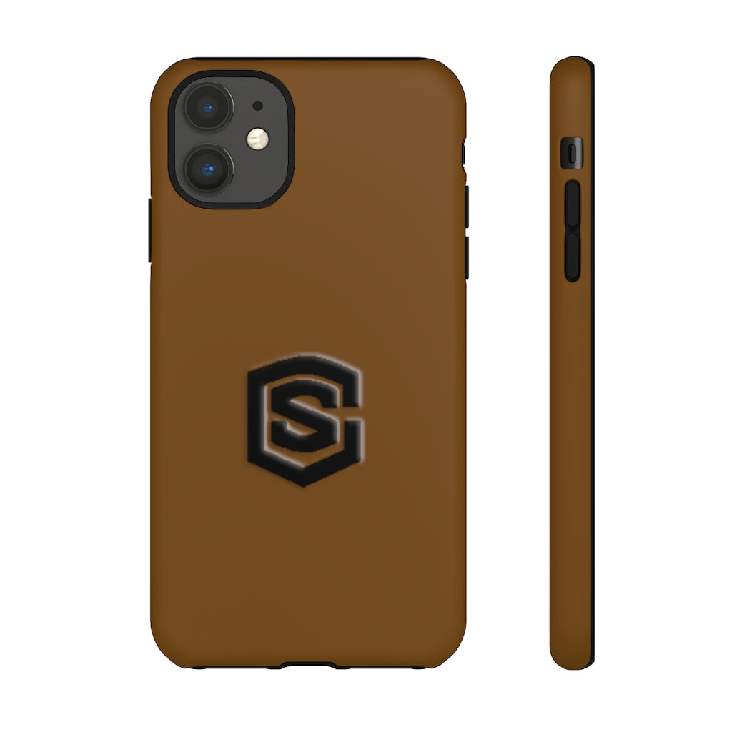 Brown Tough Cases Black Logo