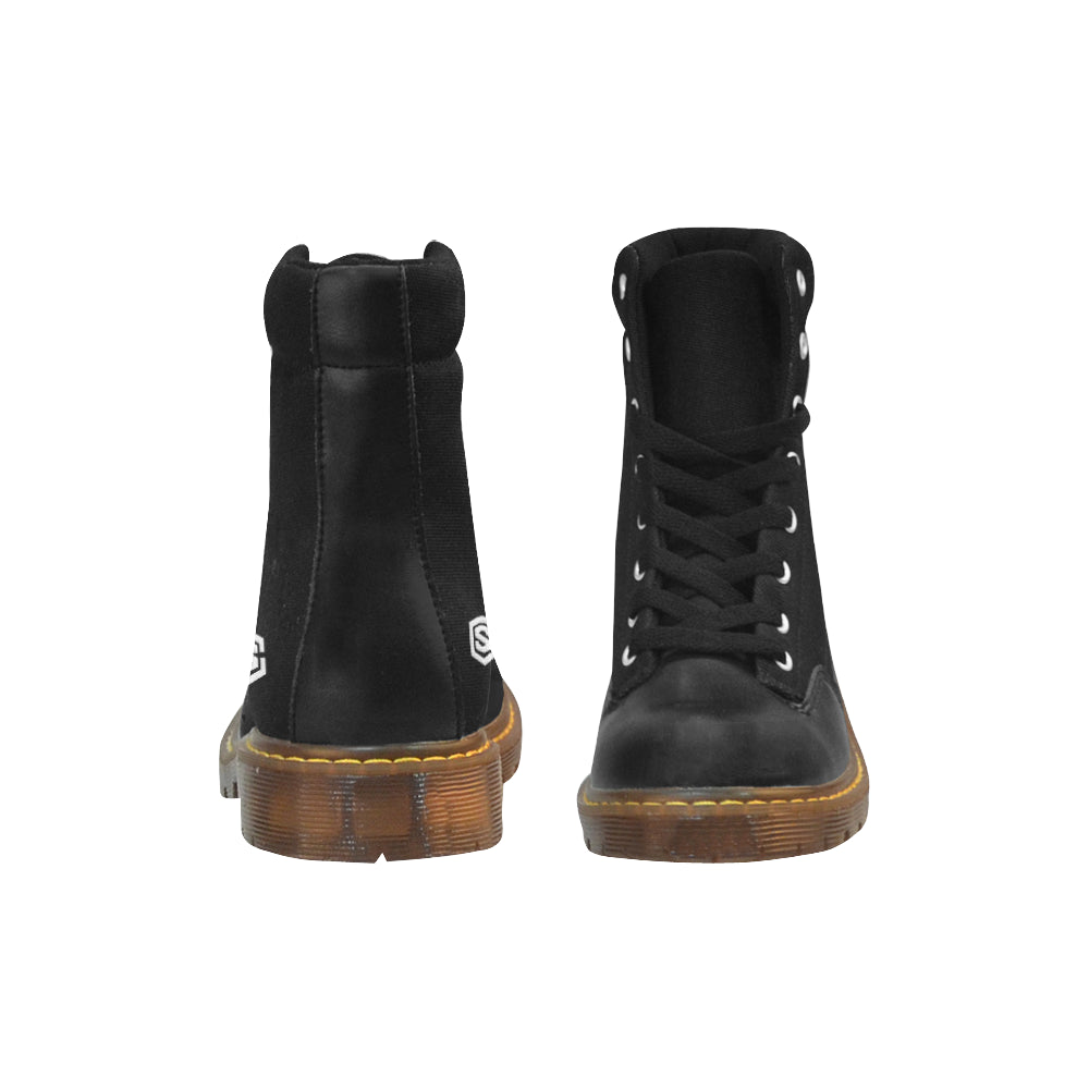 white logo Apache Round Toe Women's Winter Boots (Model 1402)