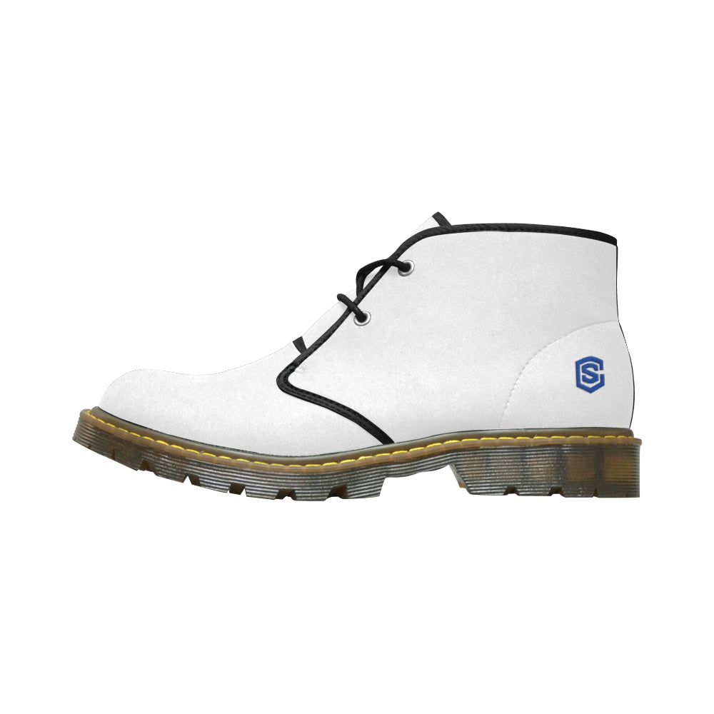 blue logo Women's Nubuck Chukka Boots (Model 2402)