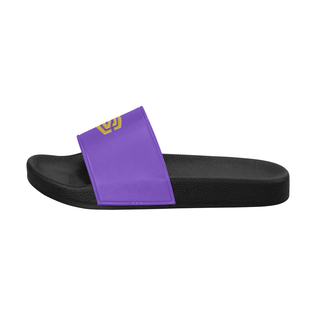 gold logo Men's Slide Sandals (Model 057)