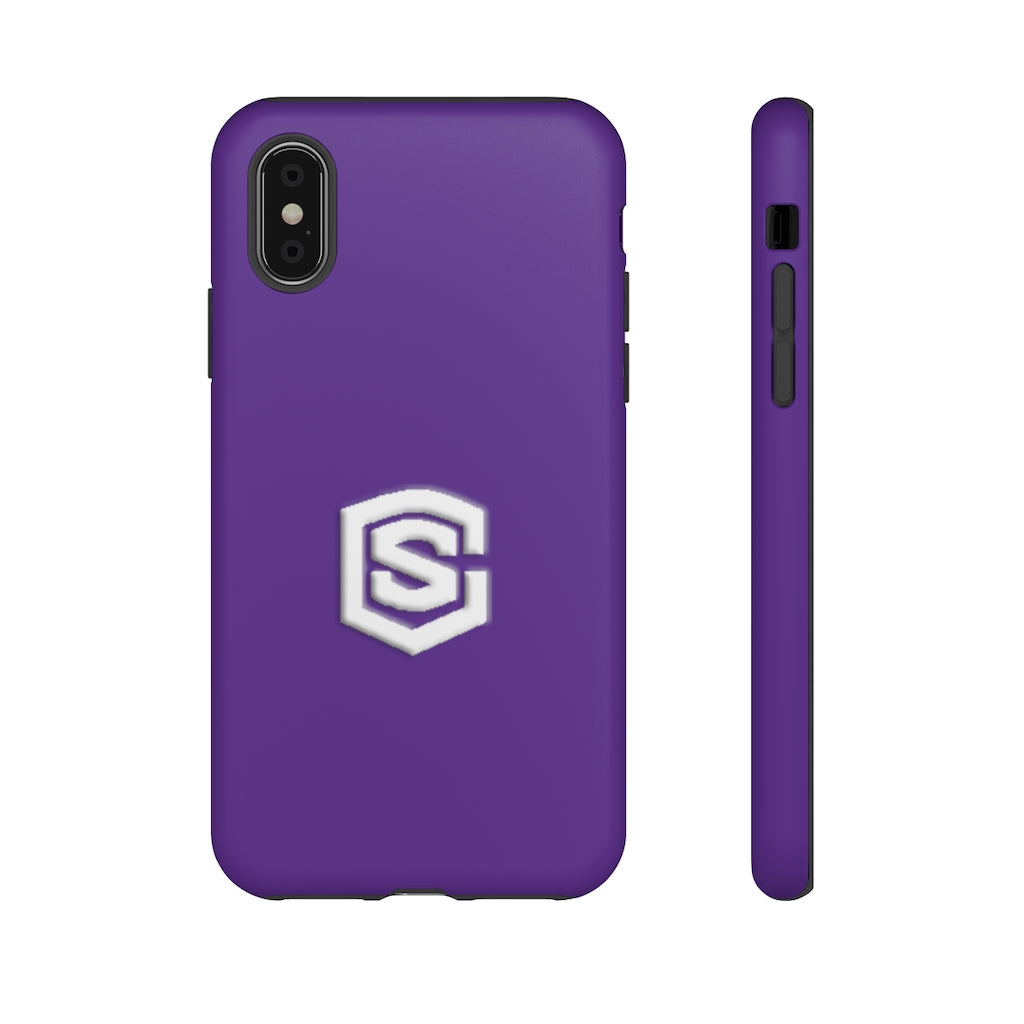 Purple Tough Cases White Logo
