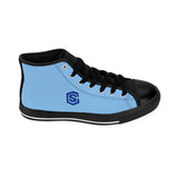 blue Men's High-top Sneakers - blue logo