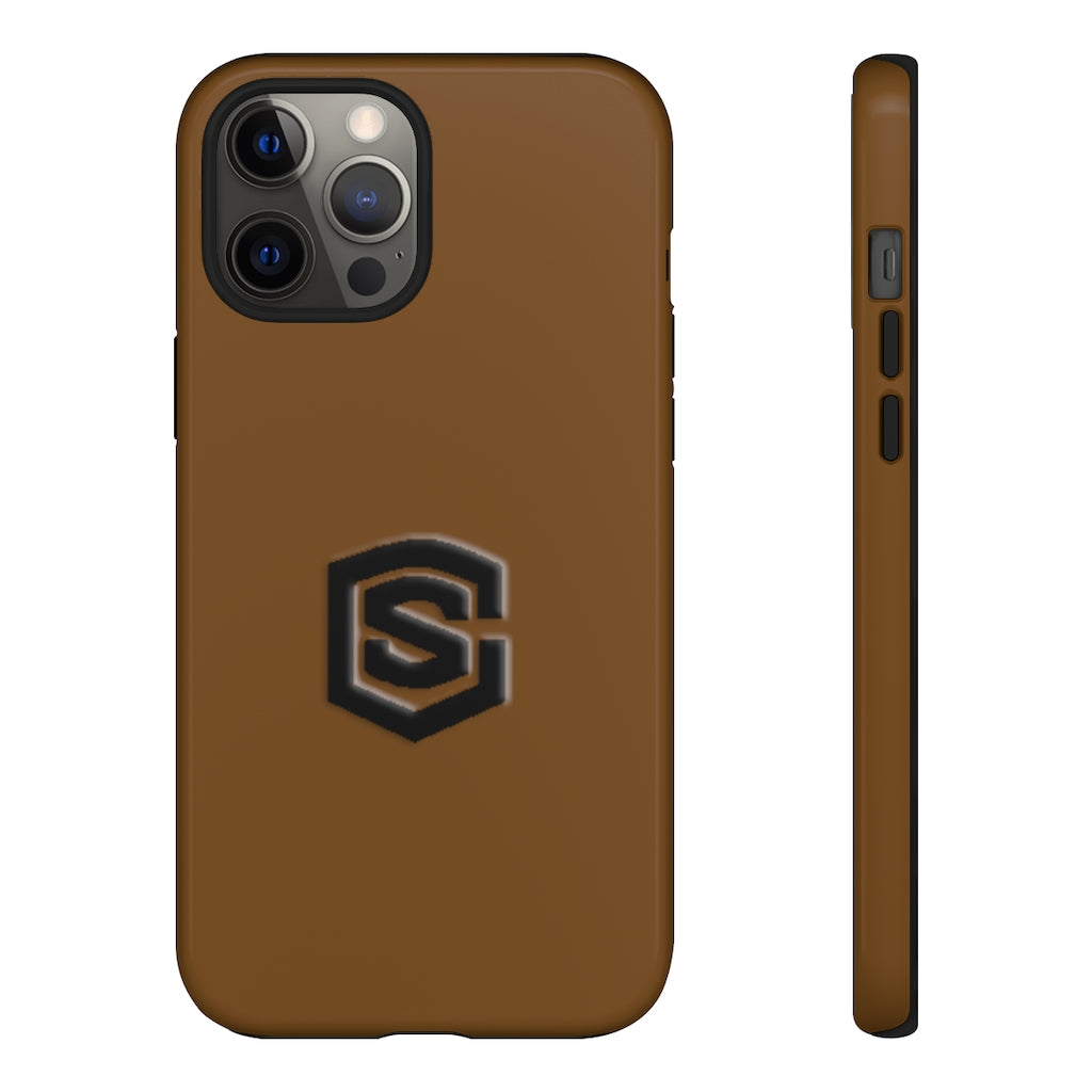 Brown Tough Cases Black Logo