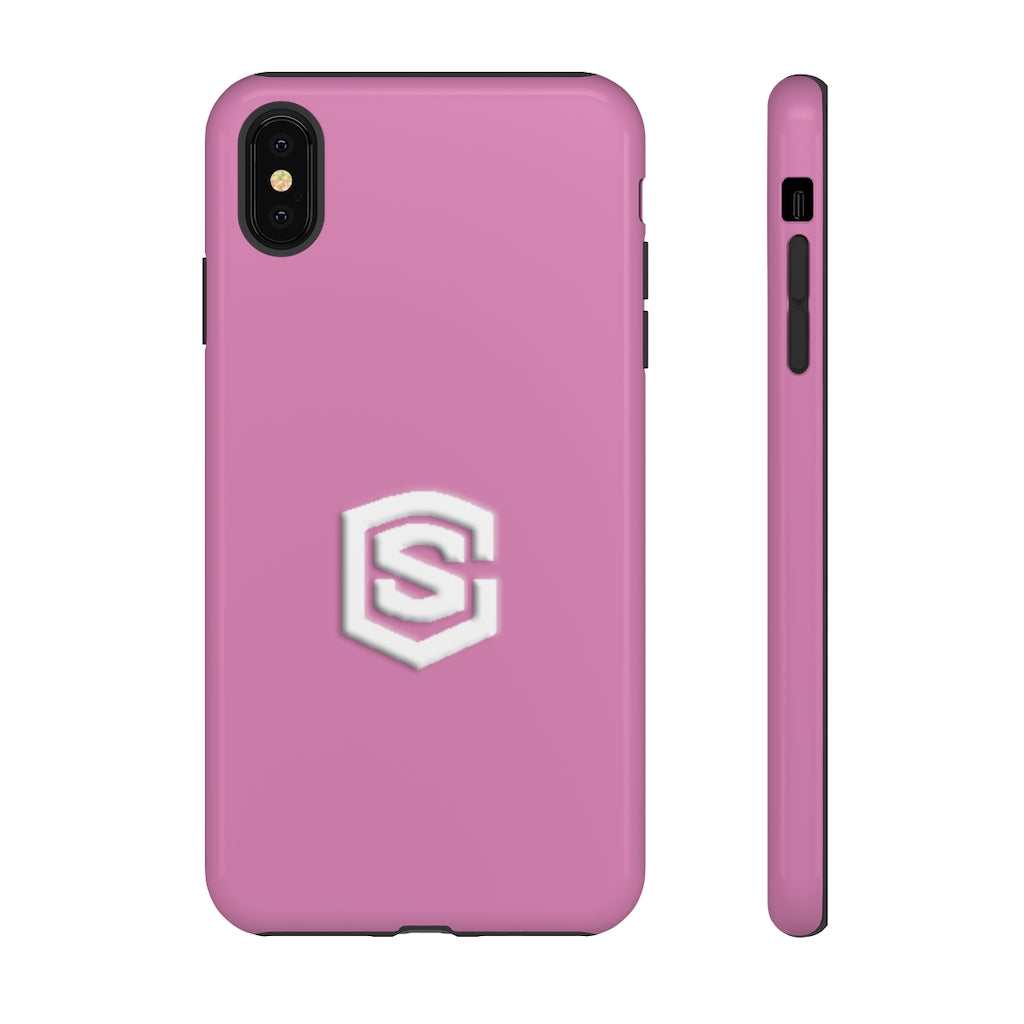 Pink Tough Cases White Logo