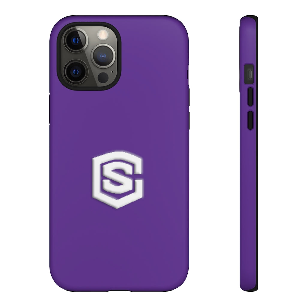 Purple Tough Cases White Logo