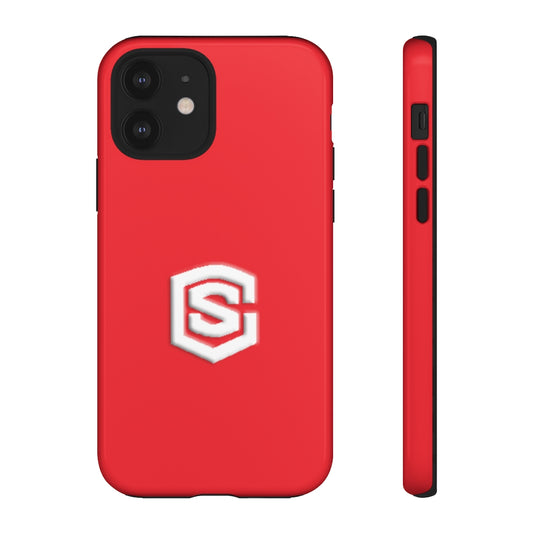 Red Tough Cases White Logo