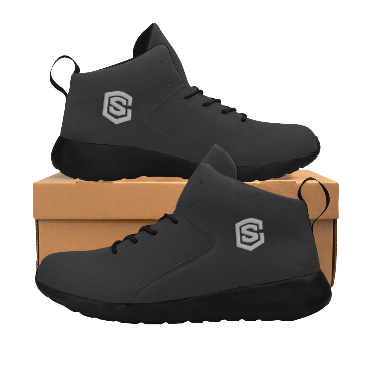 silver logo Men's Chukka Training Shoes (Model 57502)