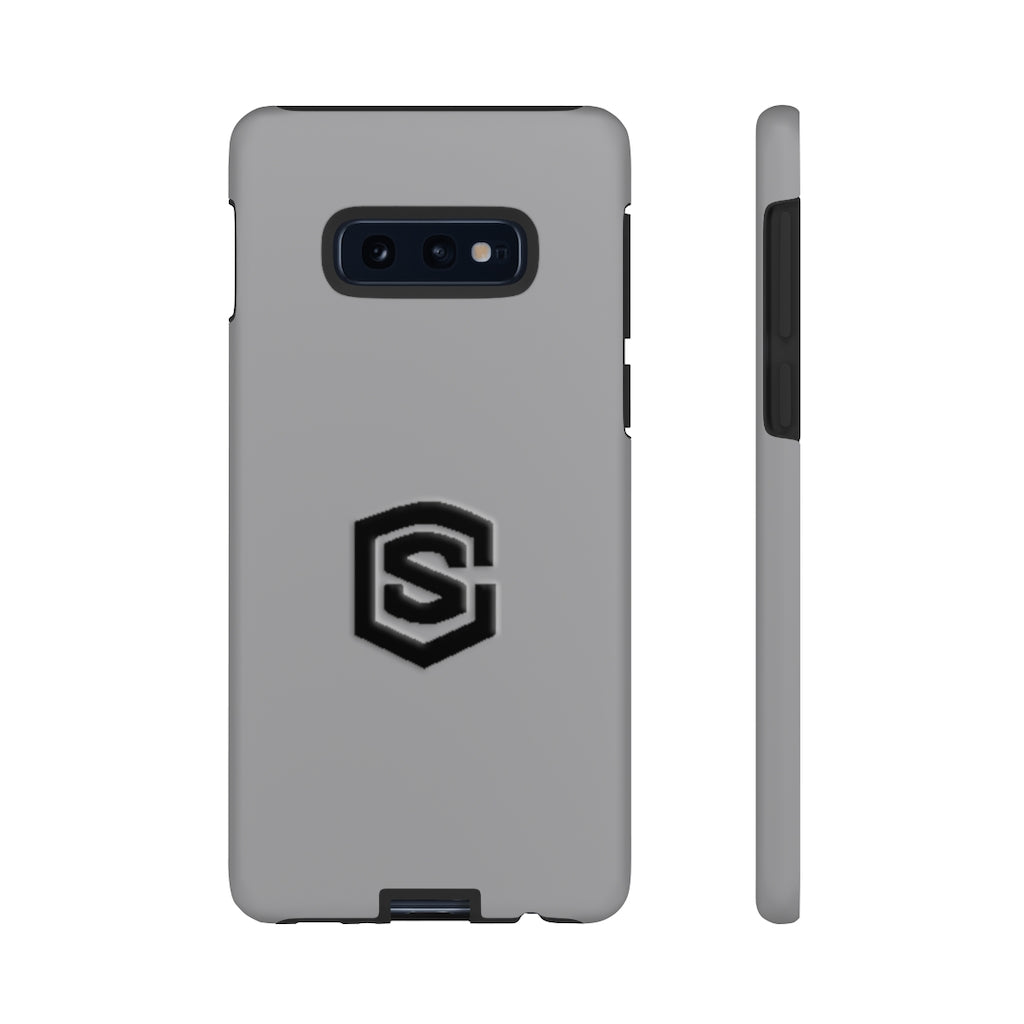 Grey Tough Cases Black Logo