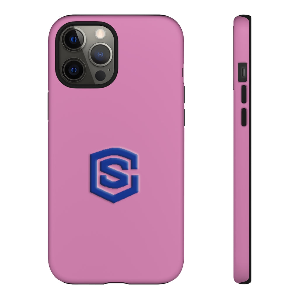 Pink Tough Cases Blue Logo