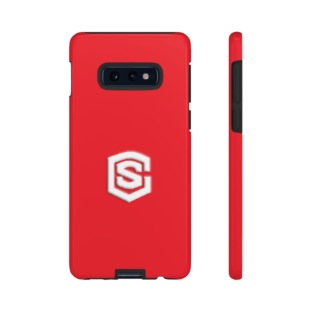 Red Tough Cases White Logo
