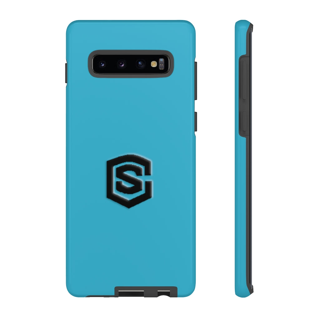 Blue Tough Cases Black Logo