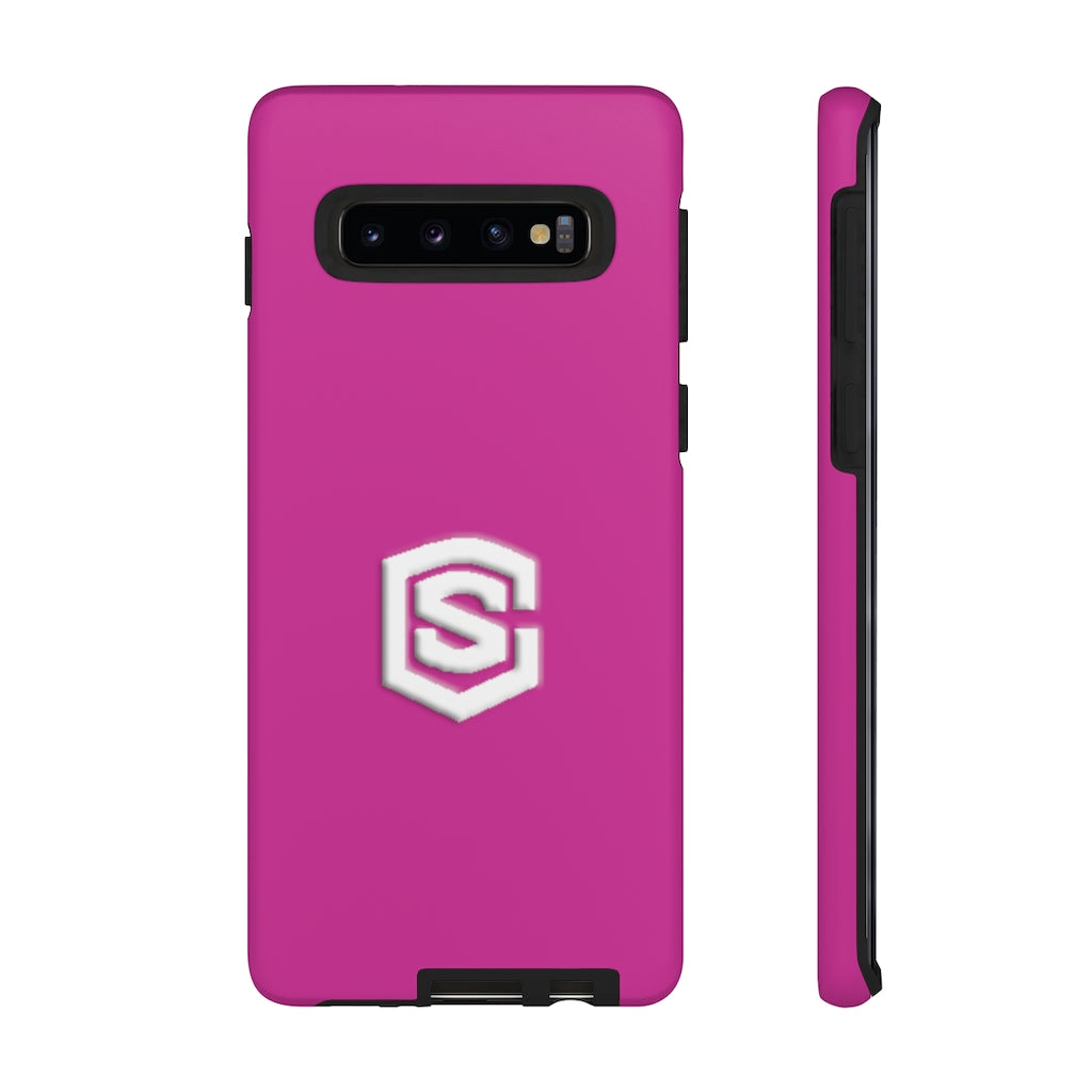 Pink Tough Cases White Logo