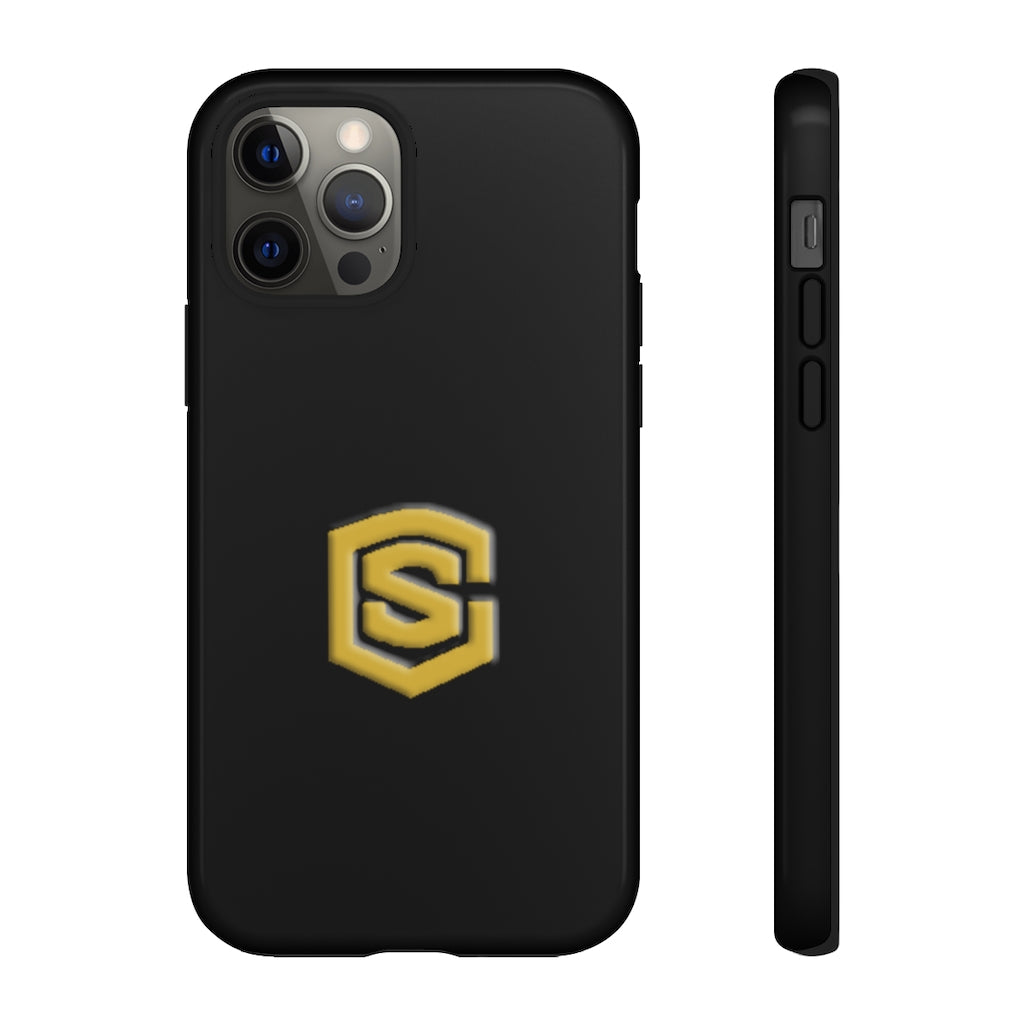 Black Tough Cases Gold Logo