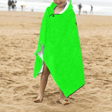 Green Kids' Hooded Bath Towels with Green Logo Kids' Hooded Bath Towels