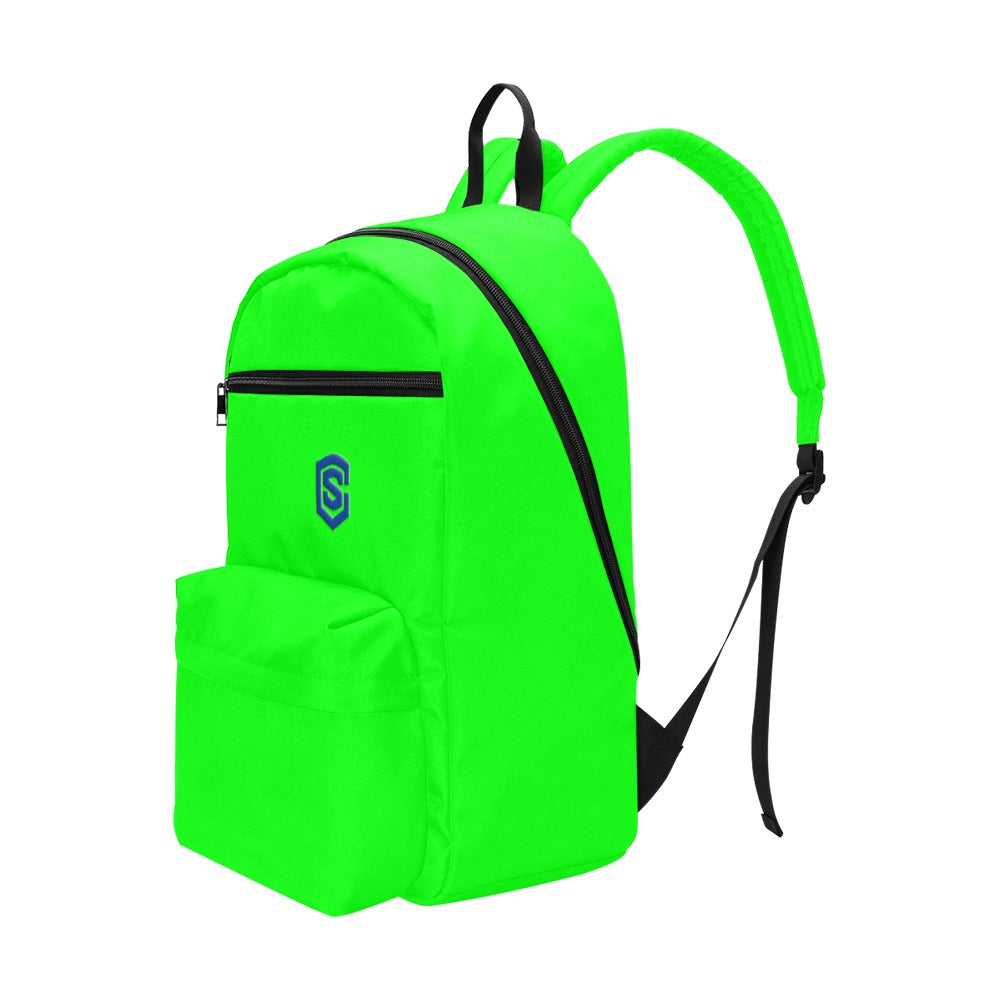 Green Travel Backpack With Blue Logo Travel Backpack(Large Capacity)(Model 1691)