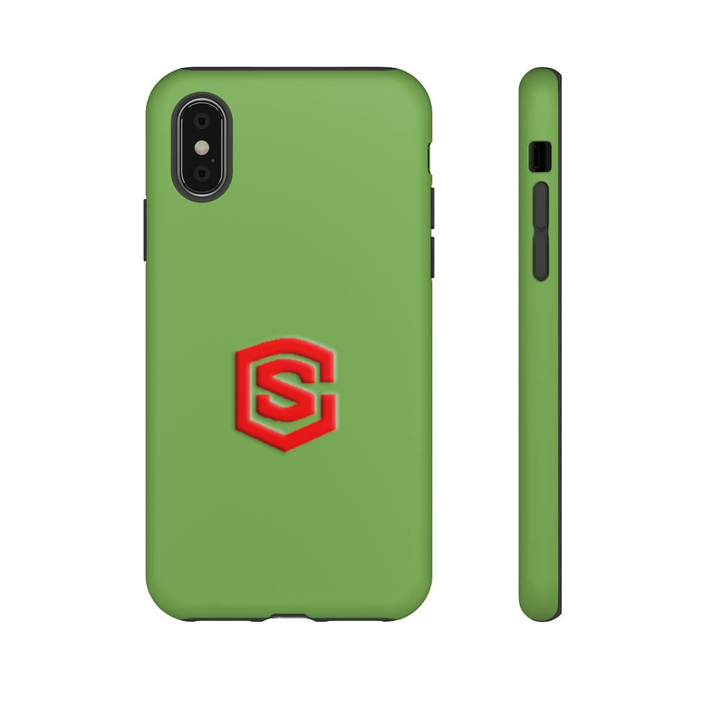 Green Tough Cases Red Logo