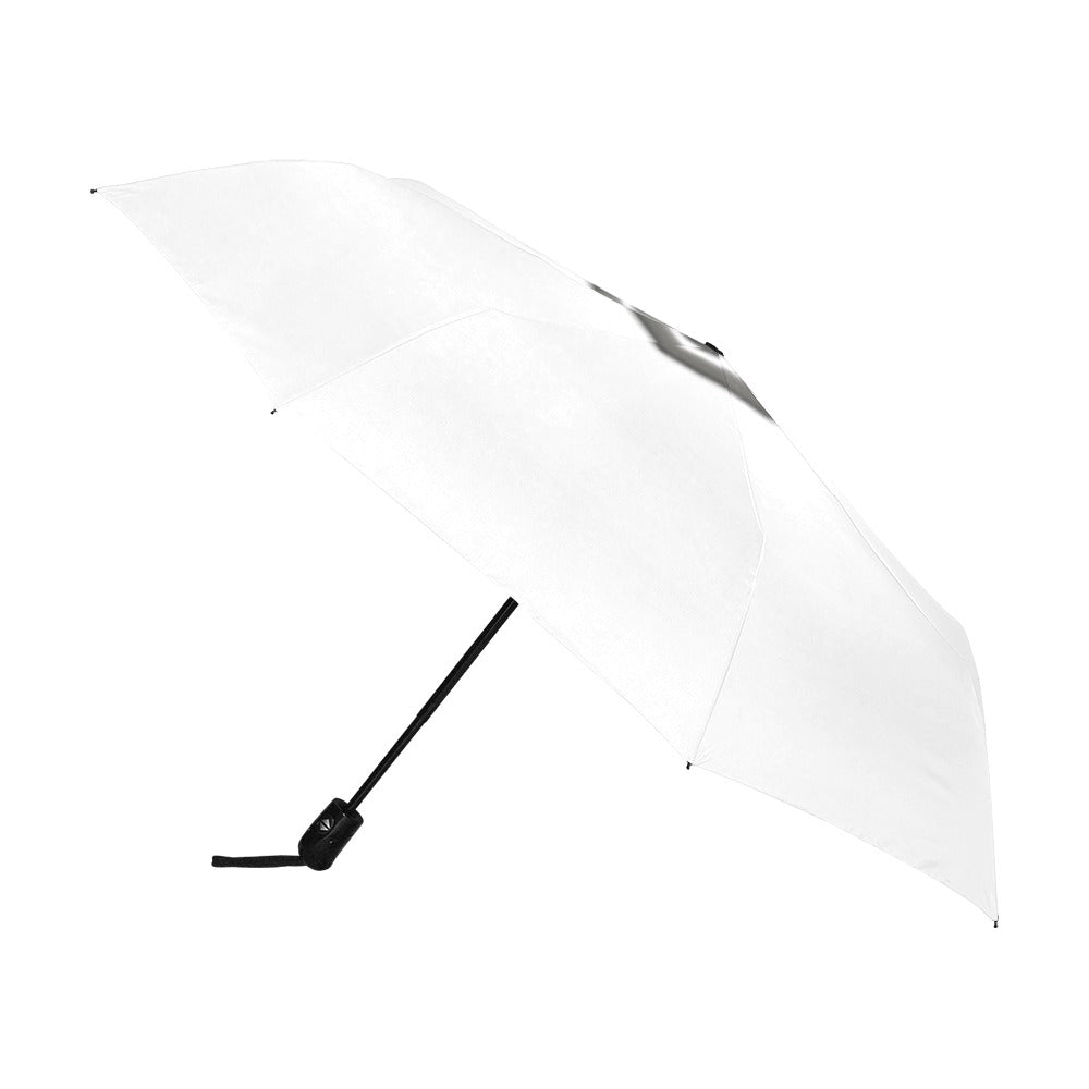 White Anti-UV Automatic Umbrella With Grey Logo Anti-UV Automatic Umbrella(Outside Printing)(Model U09)