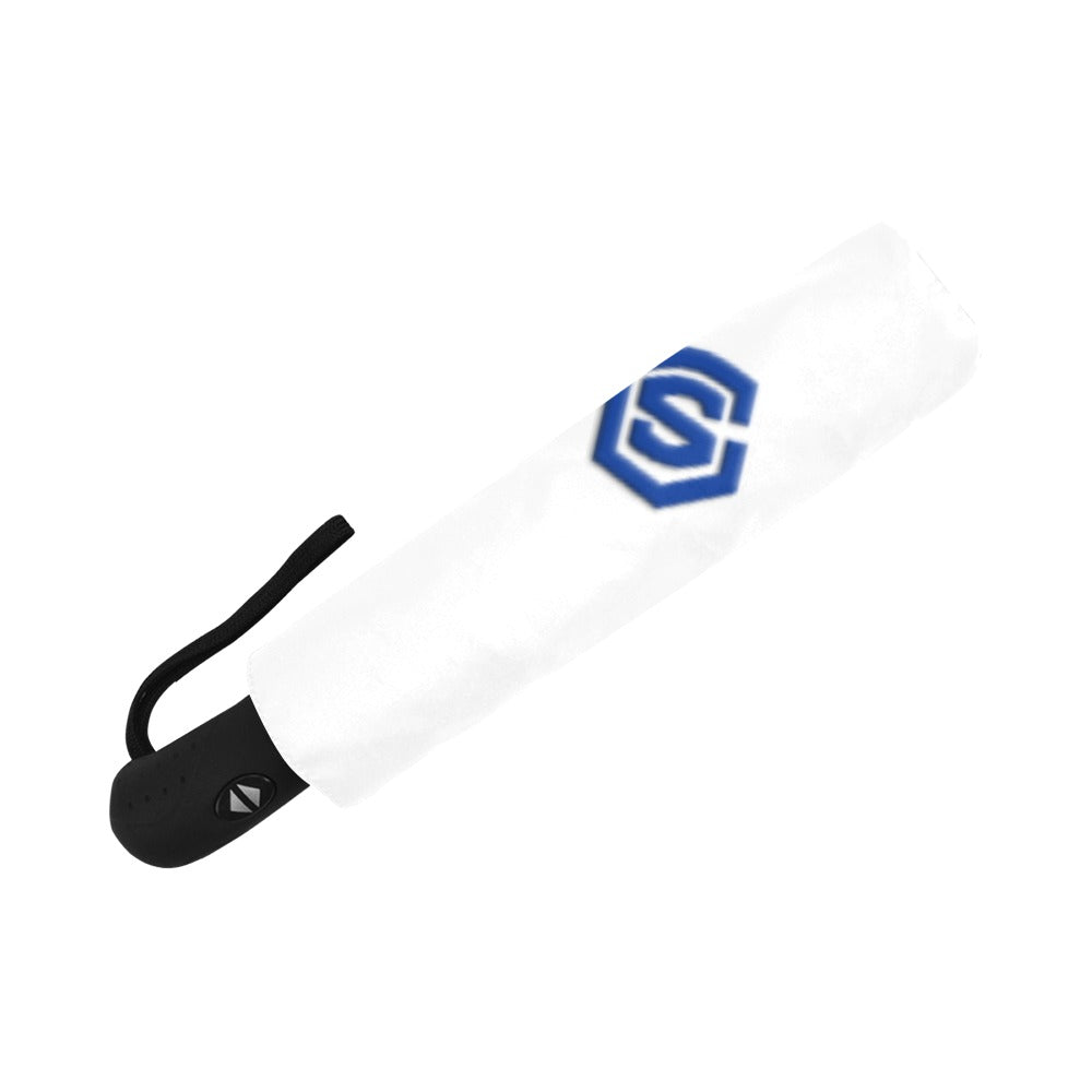 White Anti-UV Automatic Umbrella With Blue Logo Anti-UV Automatic Umbrella(Outside Printing)(Model U09)
