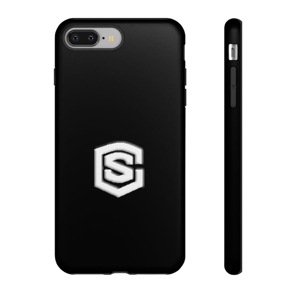 Black Tough Cases White Logo