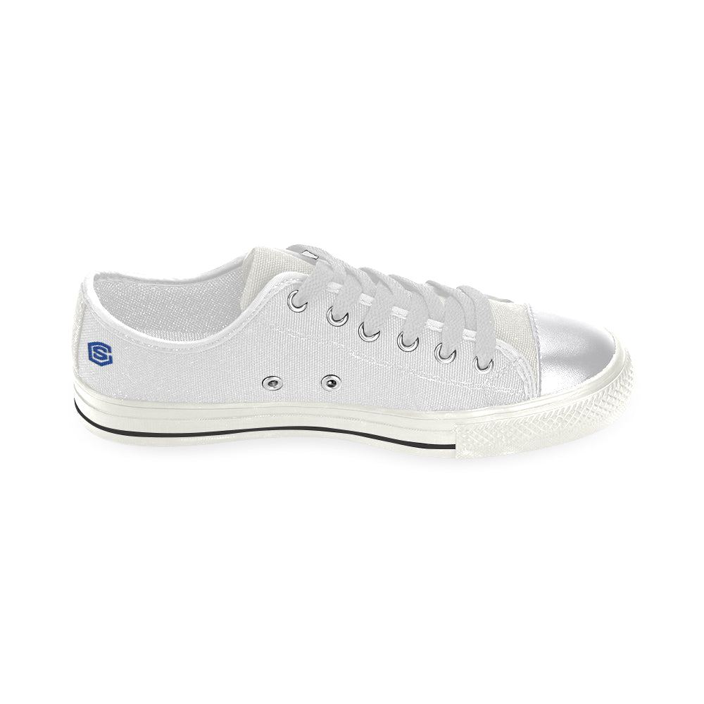 blue logo Women's Classic Canvas Shoes (Model 018)