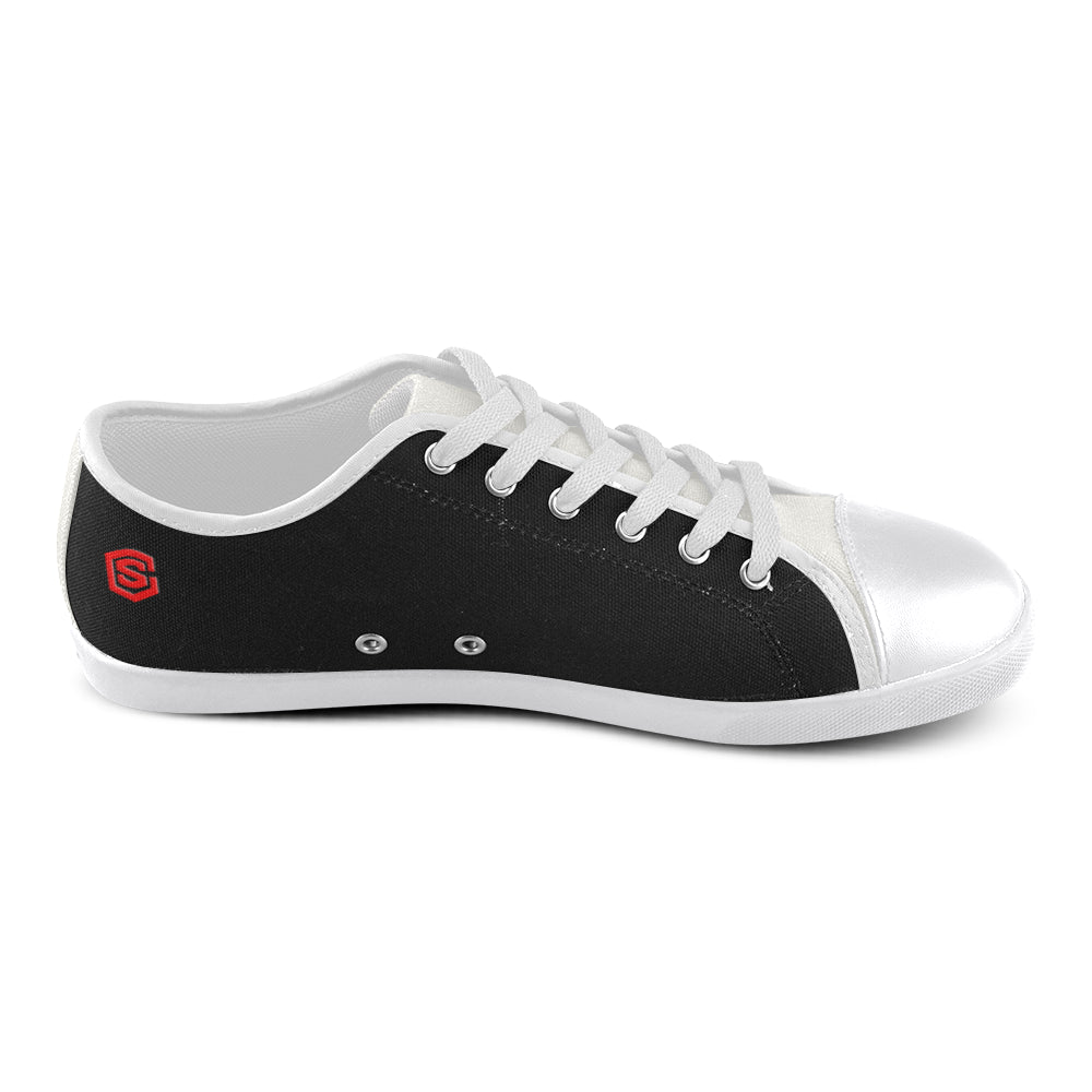 red logo Women's Canvas Shoes (Model 016)