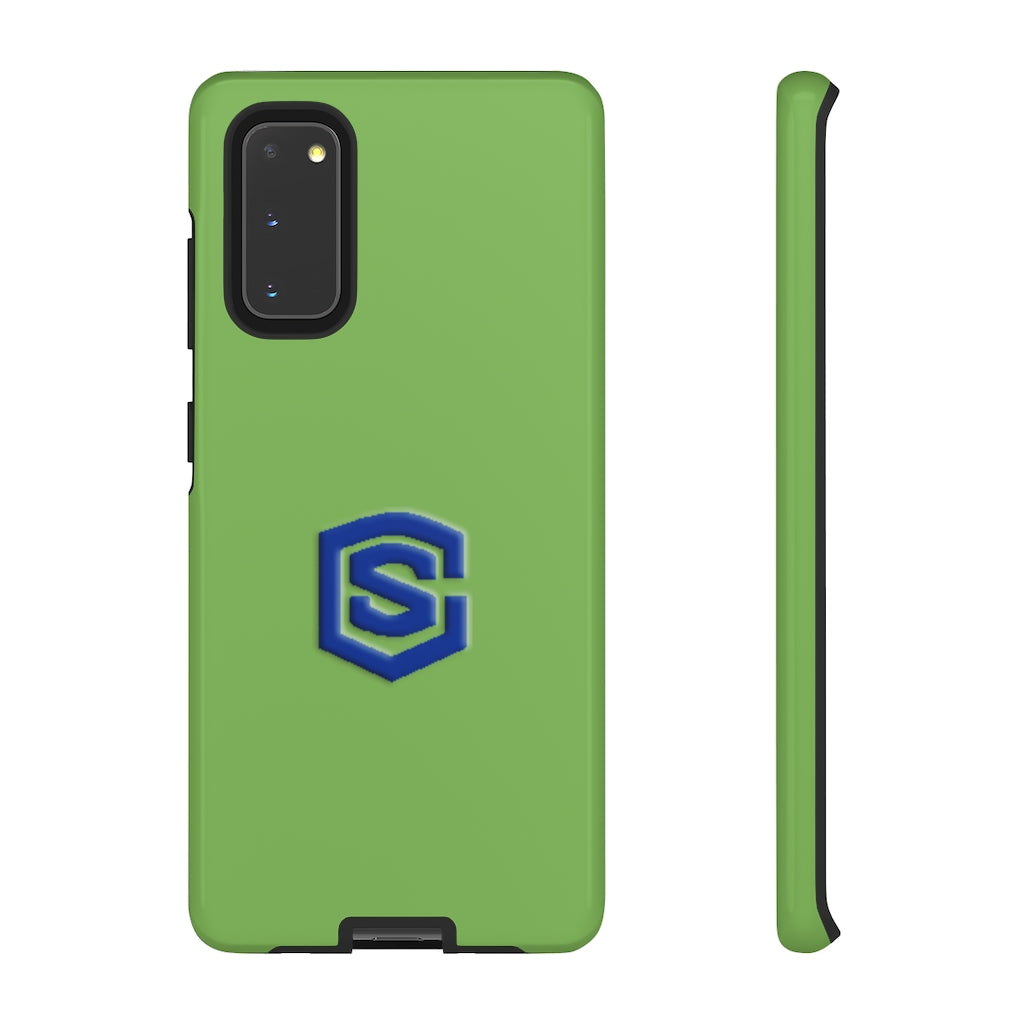 Green Tough Cases Blue Logo