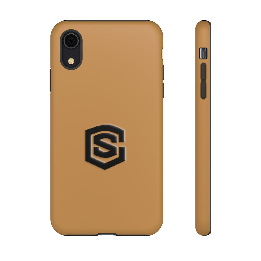 Brown Tough Cases Black Logo
