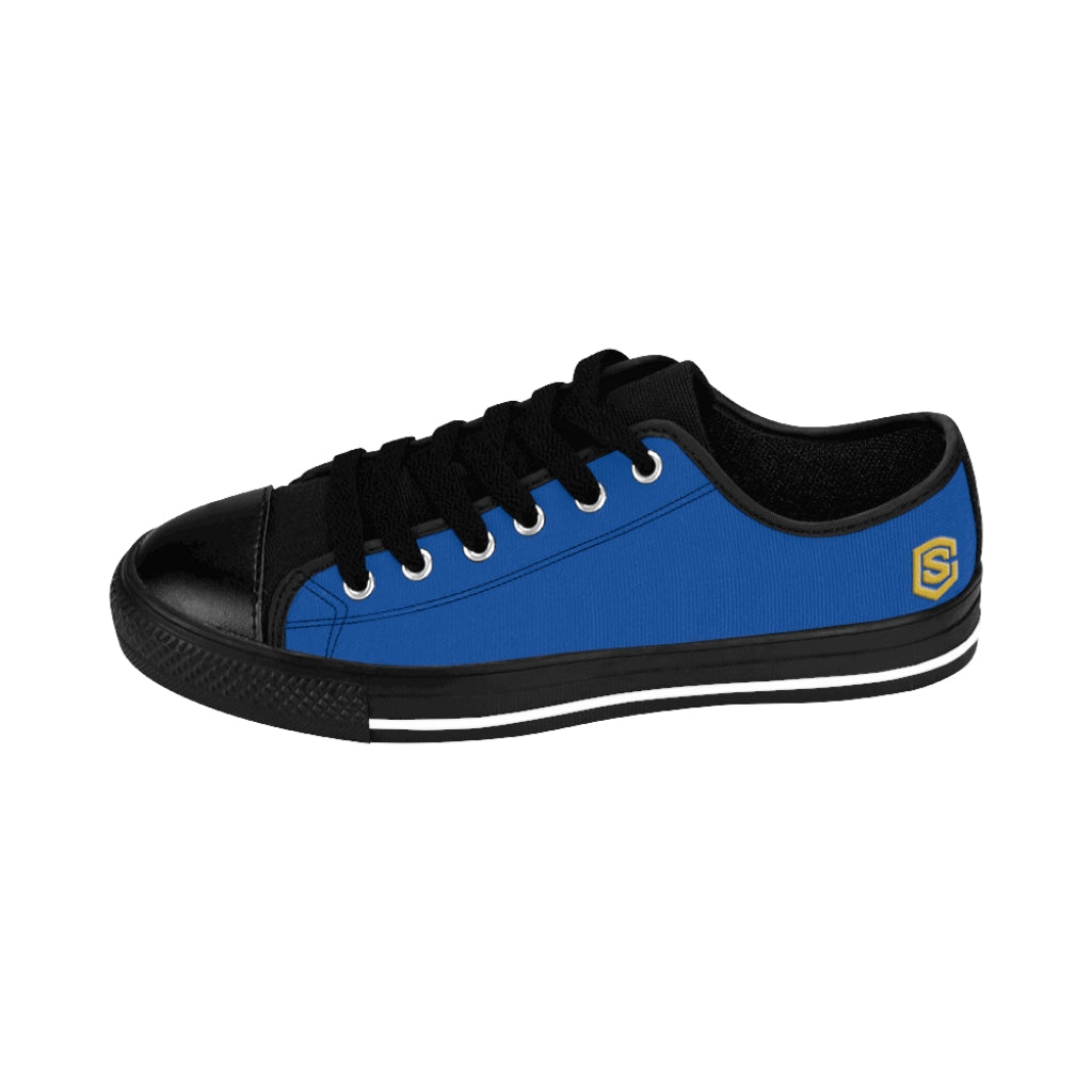 blue Women's Sneakers Gold logo