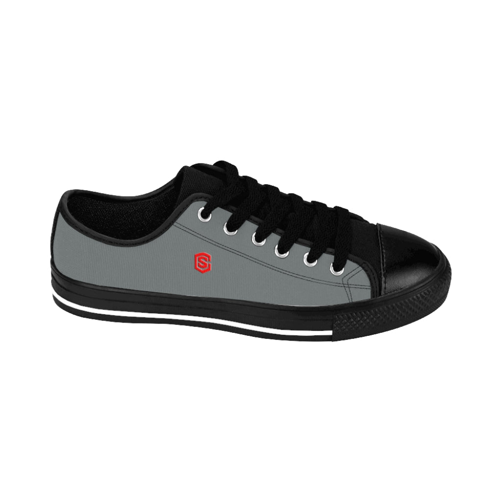 Grey Men's Sneakers - red logo