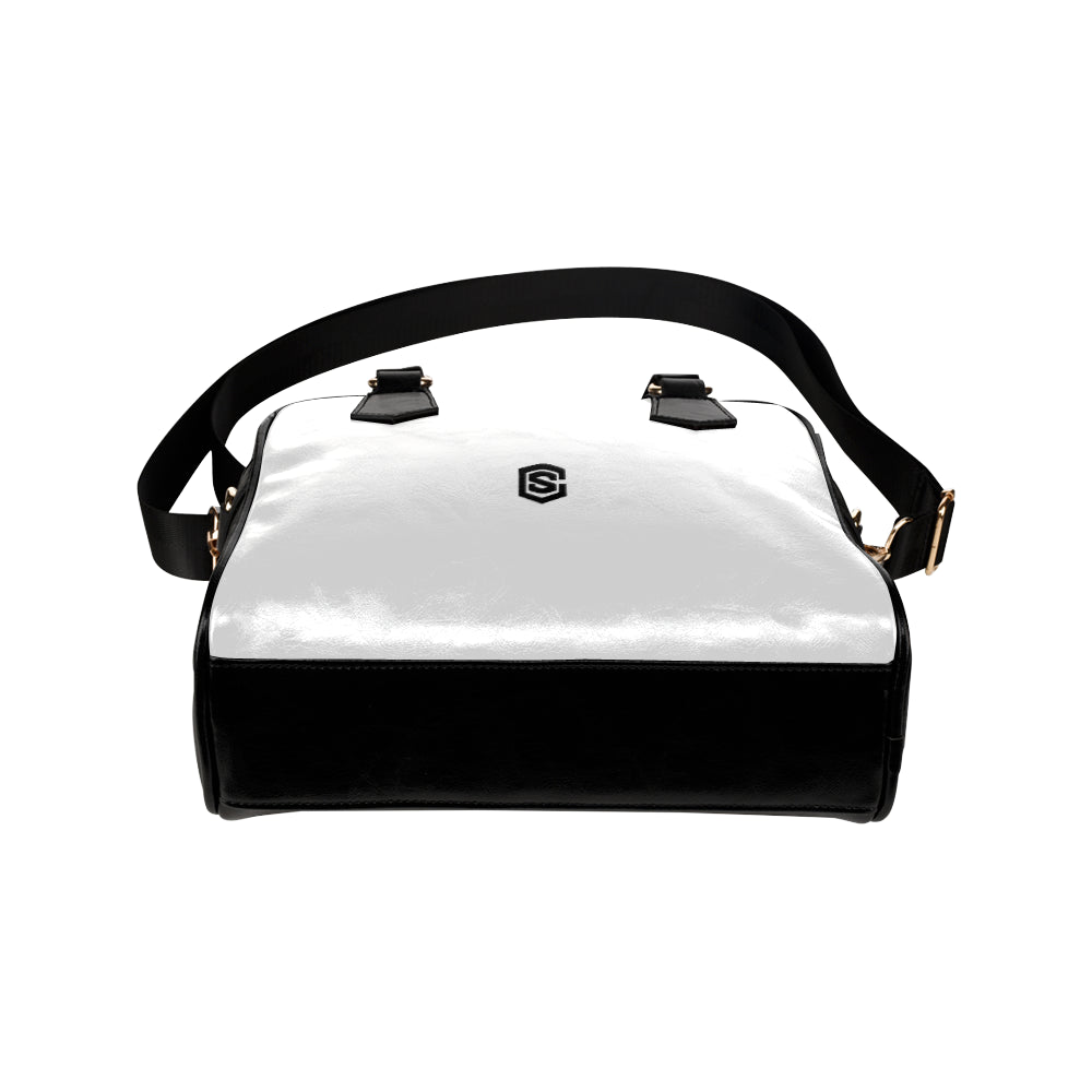 WHITE Shoulder Handbag black logo Shoulder Handbag (Model 1634)