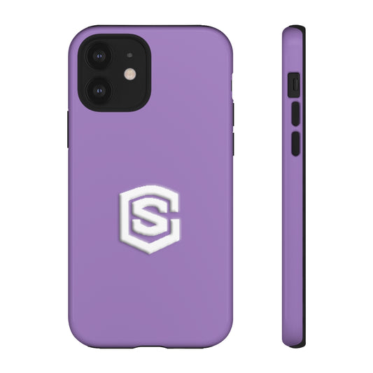 Purple Tough Cases White Logo