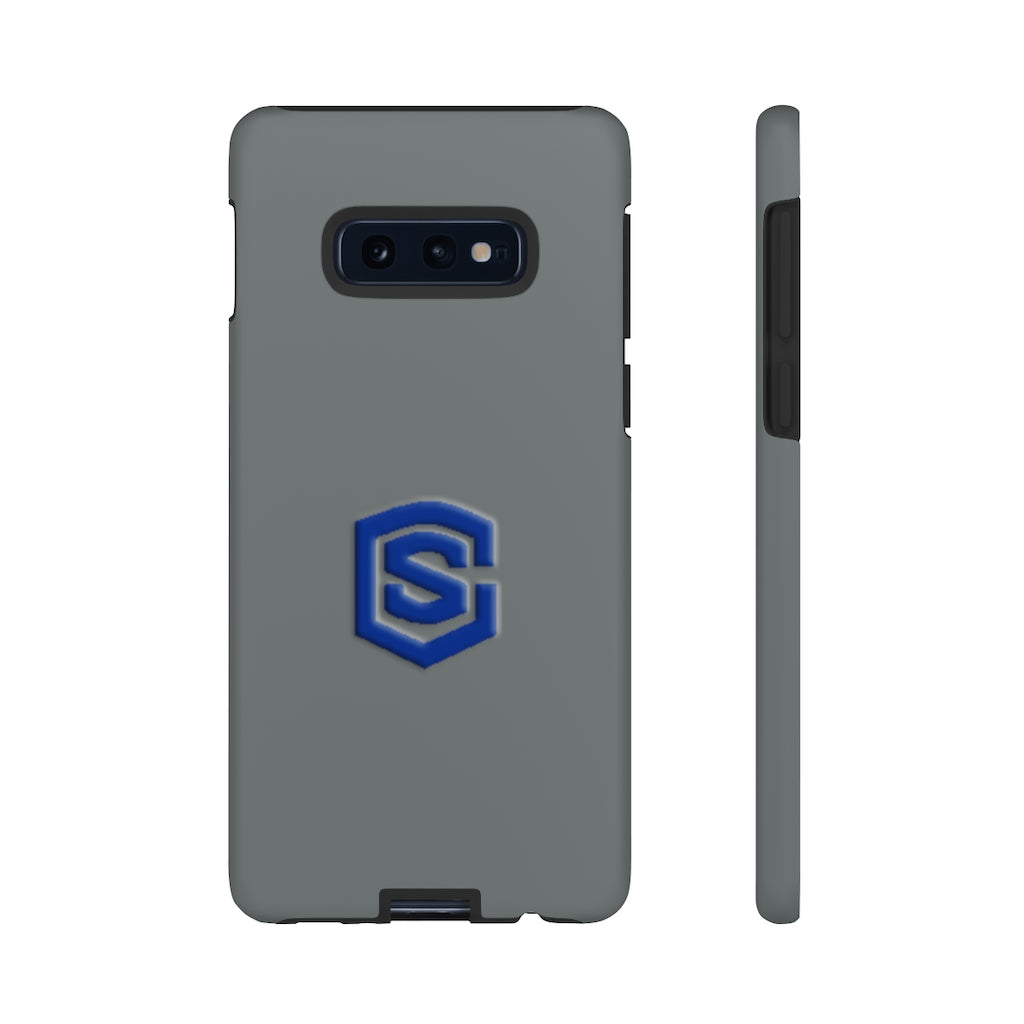 Grey Tough Cases Blue Logo